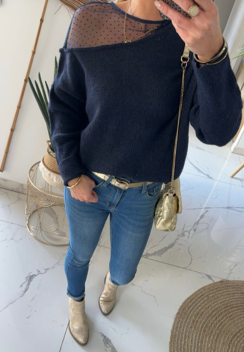 Pull bleu marine