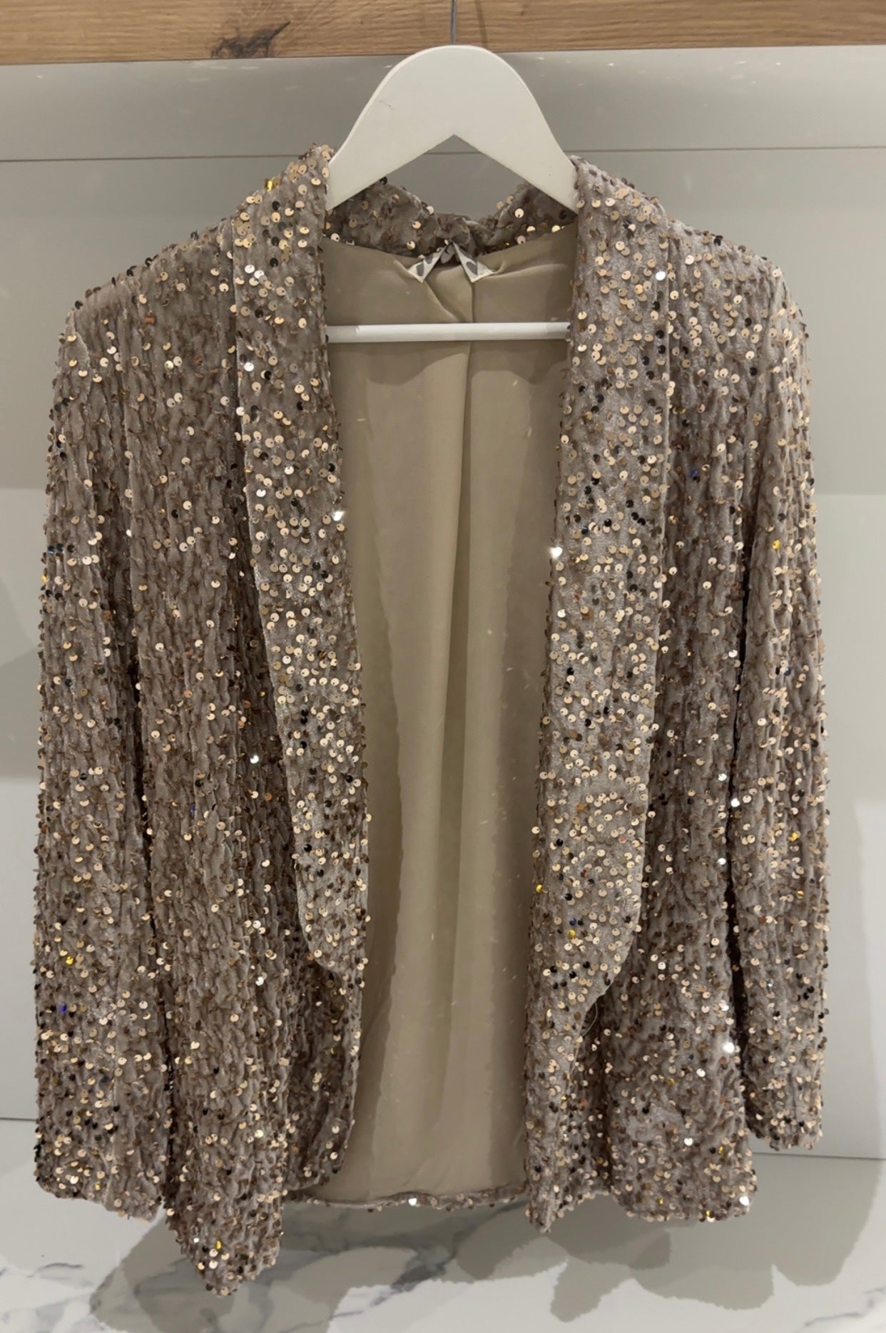 Blazer sequins champagne