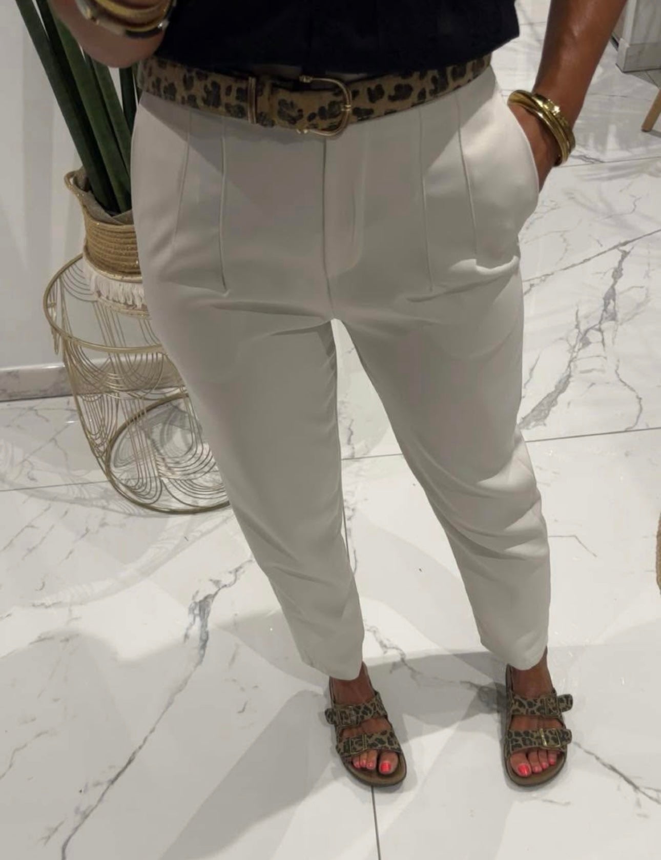 Pantalon beige habillé