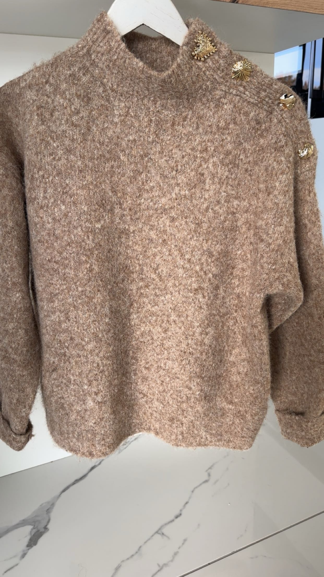 Pull taupe