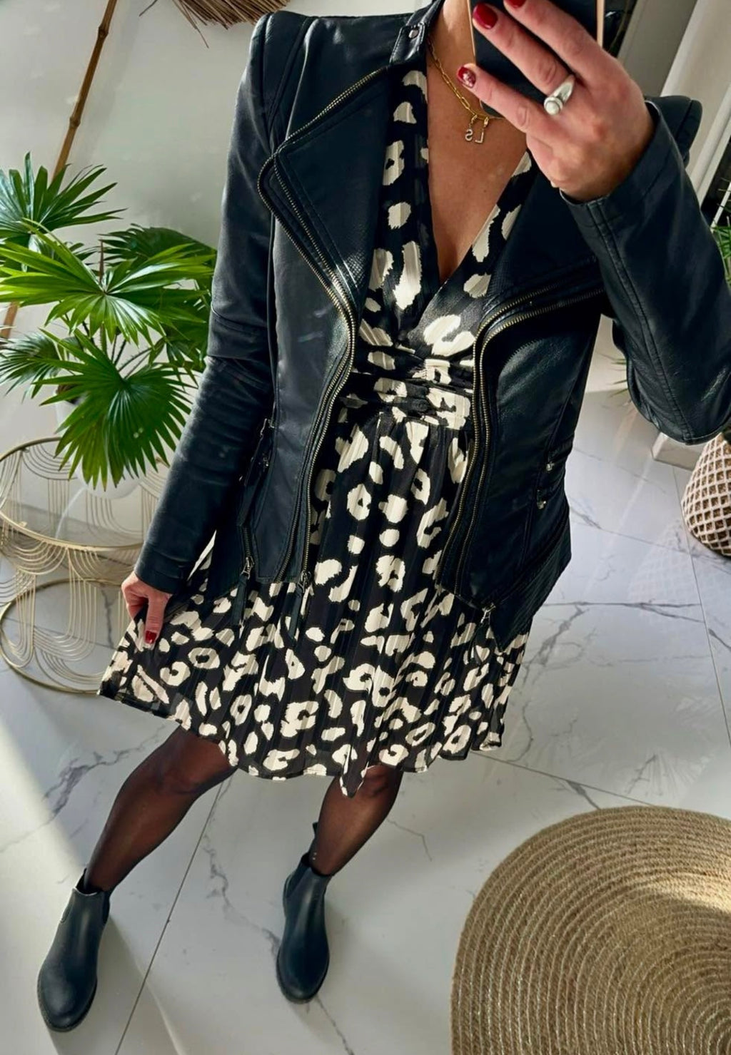 Perfecto simili cuir noir