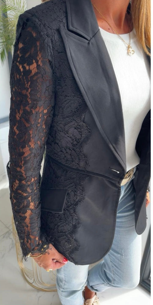 Blazer noir dentelle