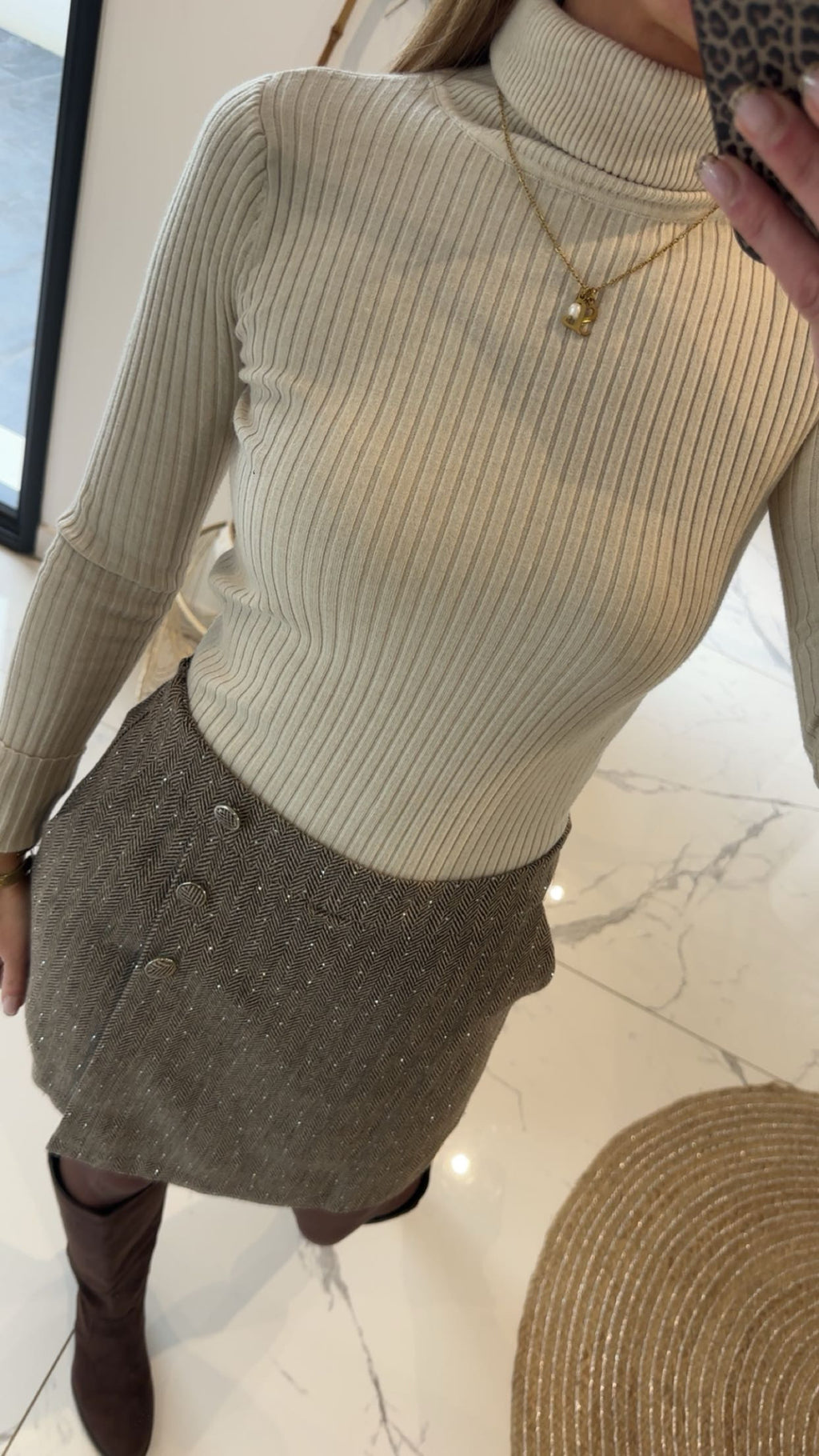 Pull col roulé