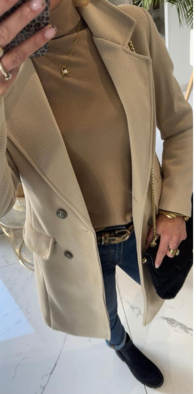 Drap de laine beige