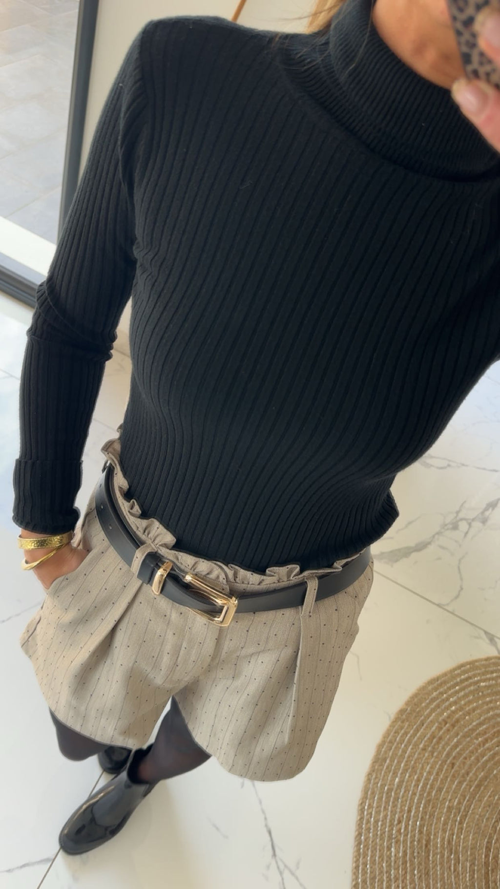 Pull col roulé