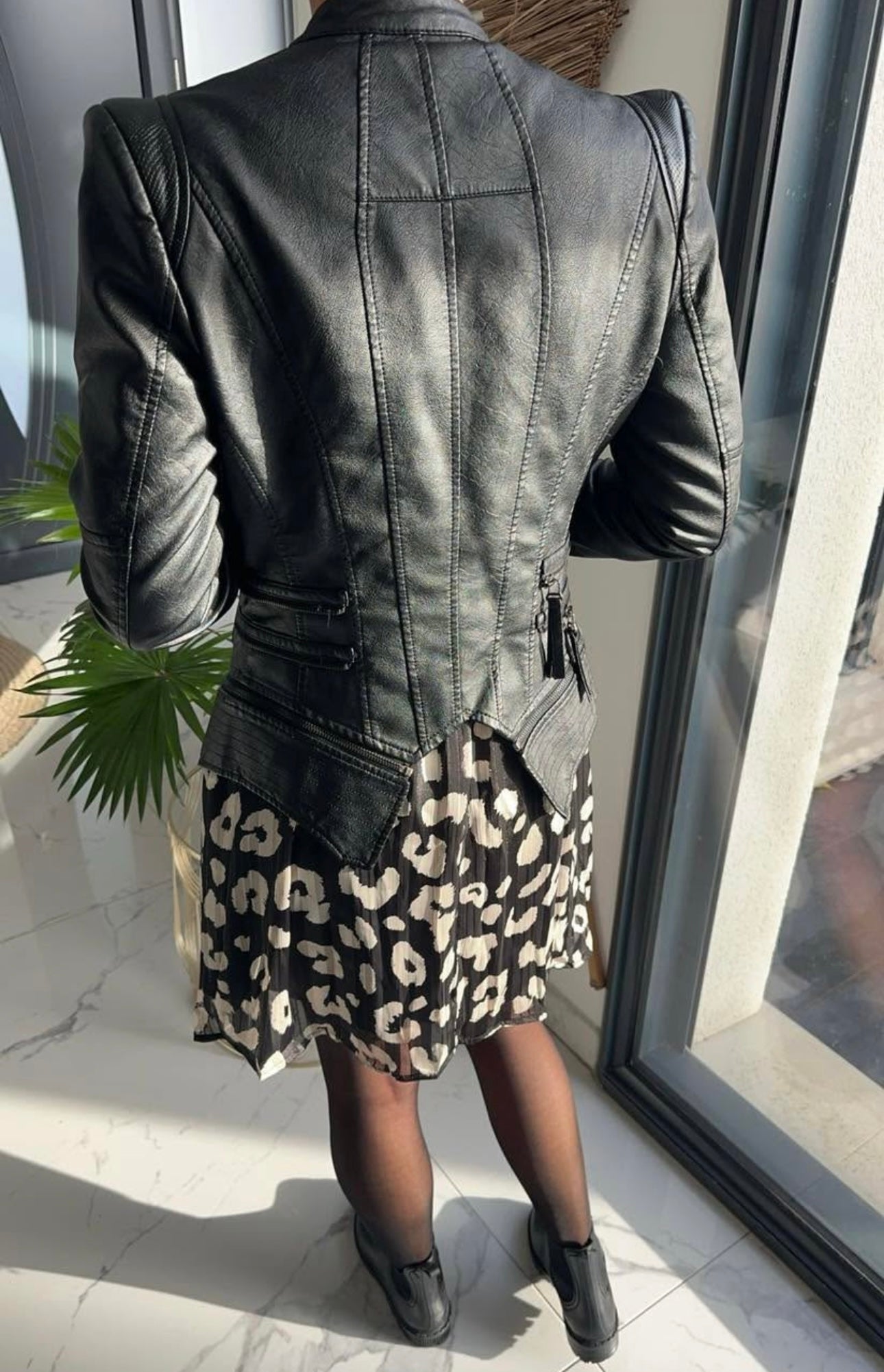 Perfecto simili cuir noir