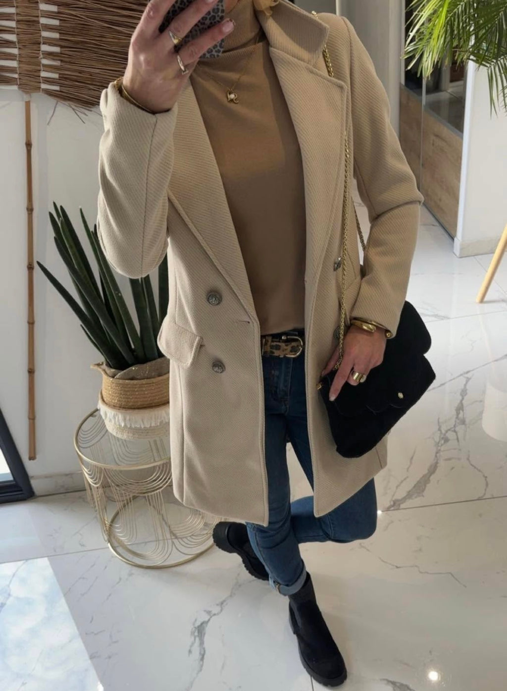 Drap de laine beige