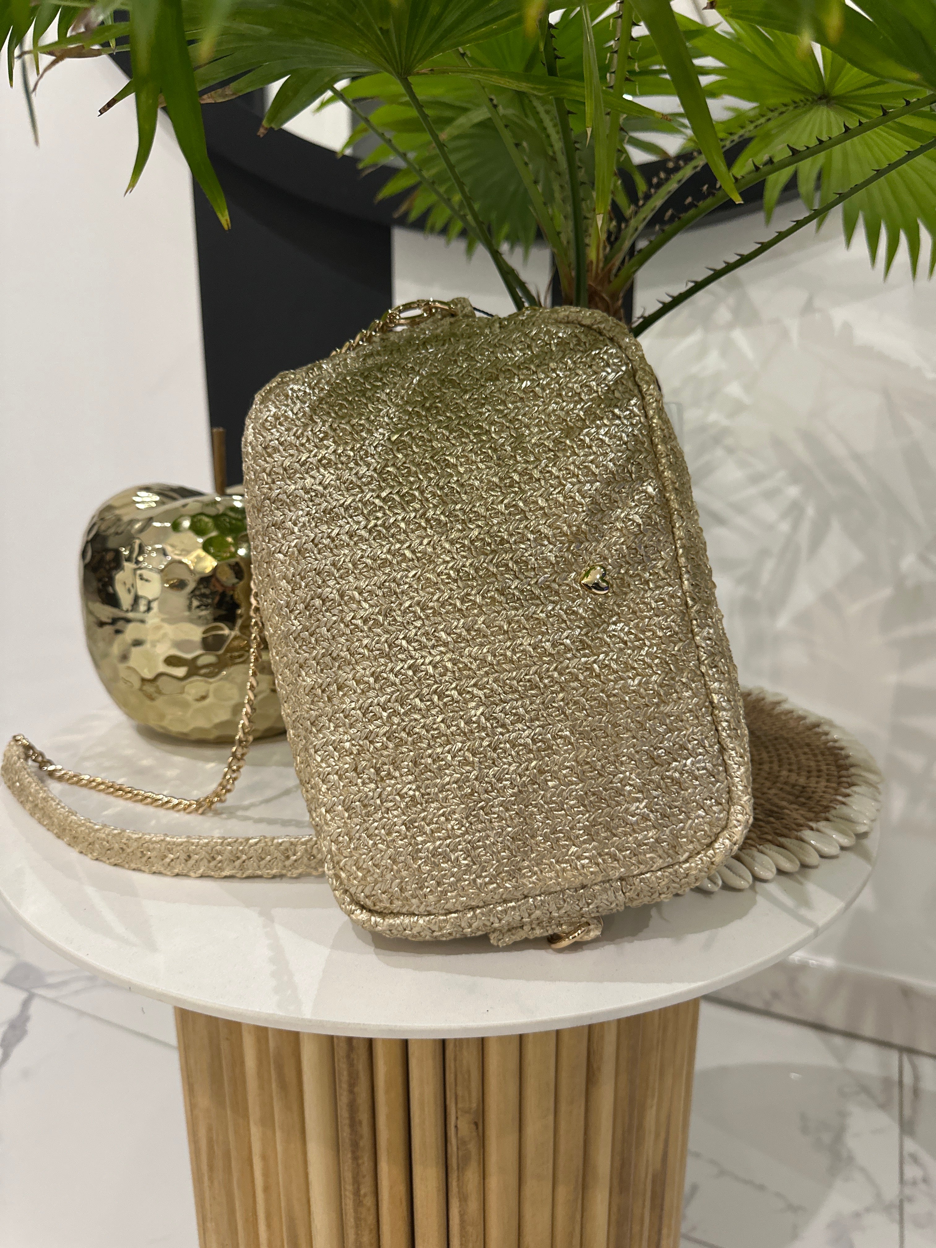 Sac à main doré