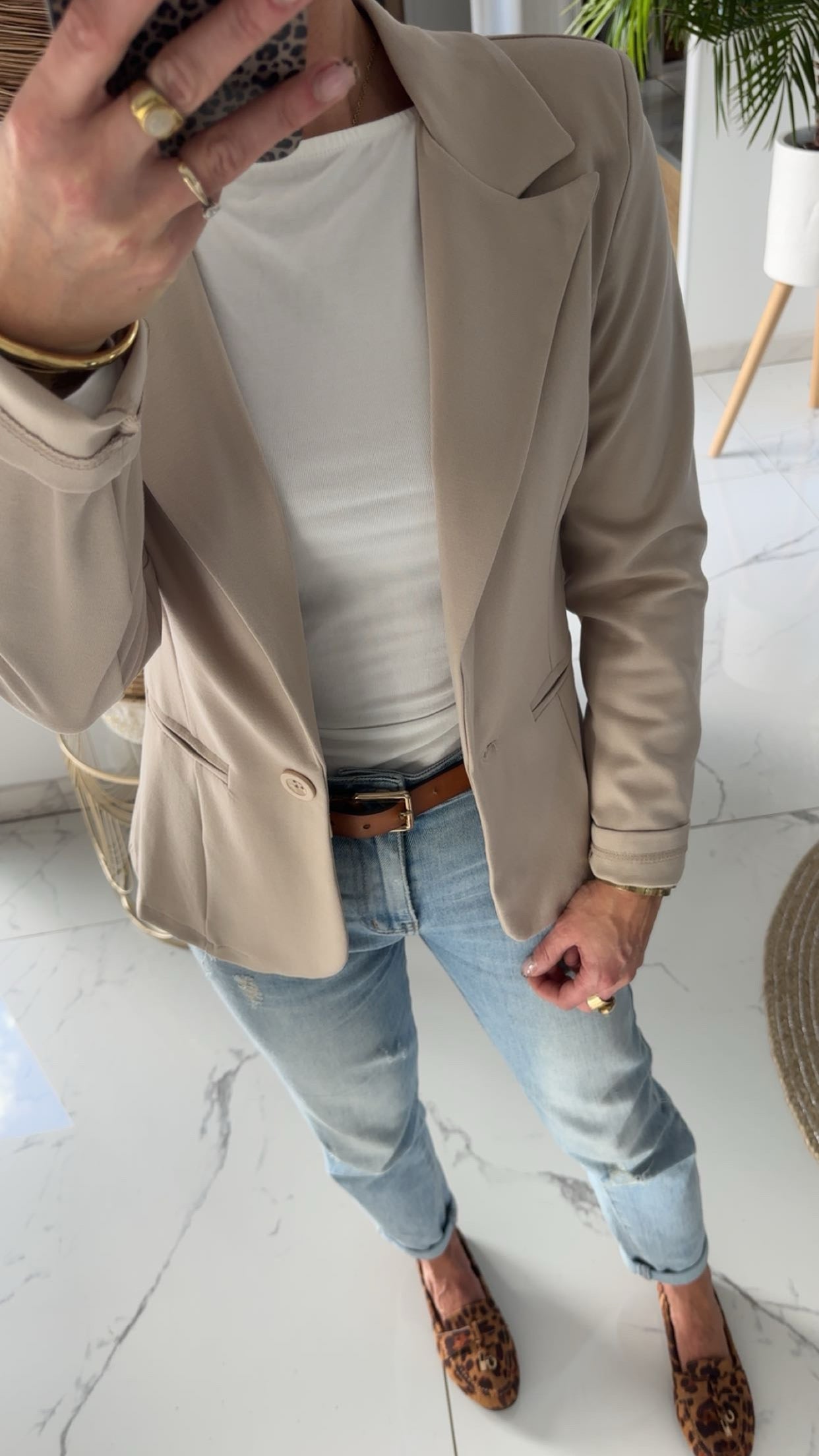 Blazer taupe cœur