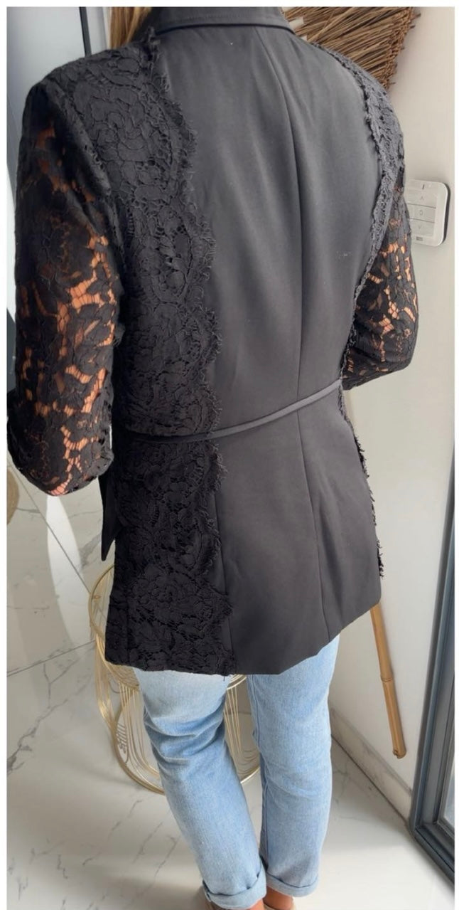 Blazer noir dentelle