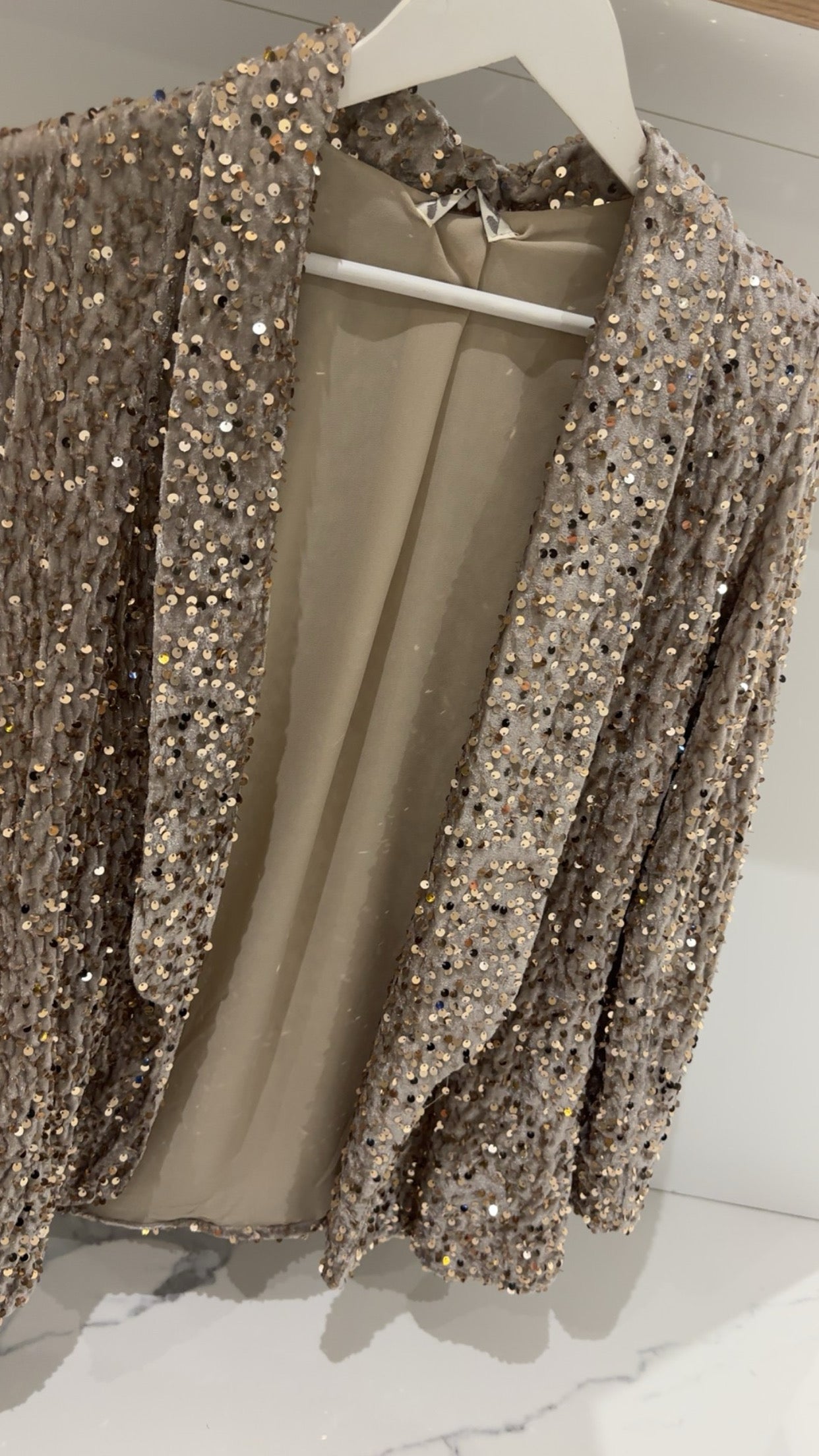Blazer sequins champagne