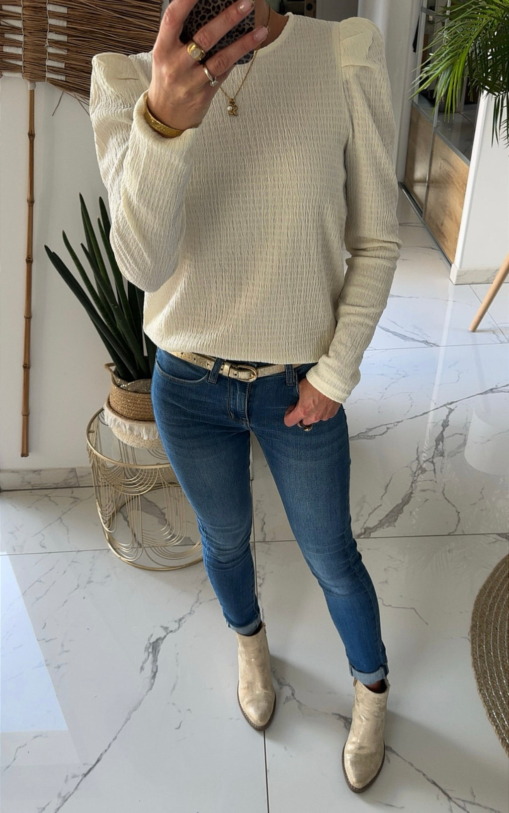 T-shirt blanc cassé