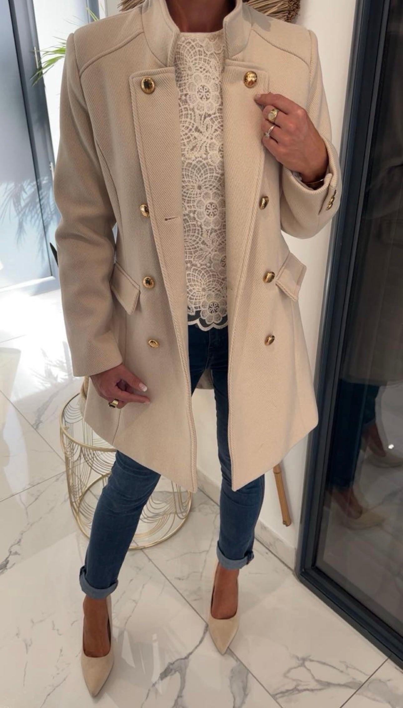Manteau chic beige