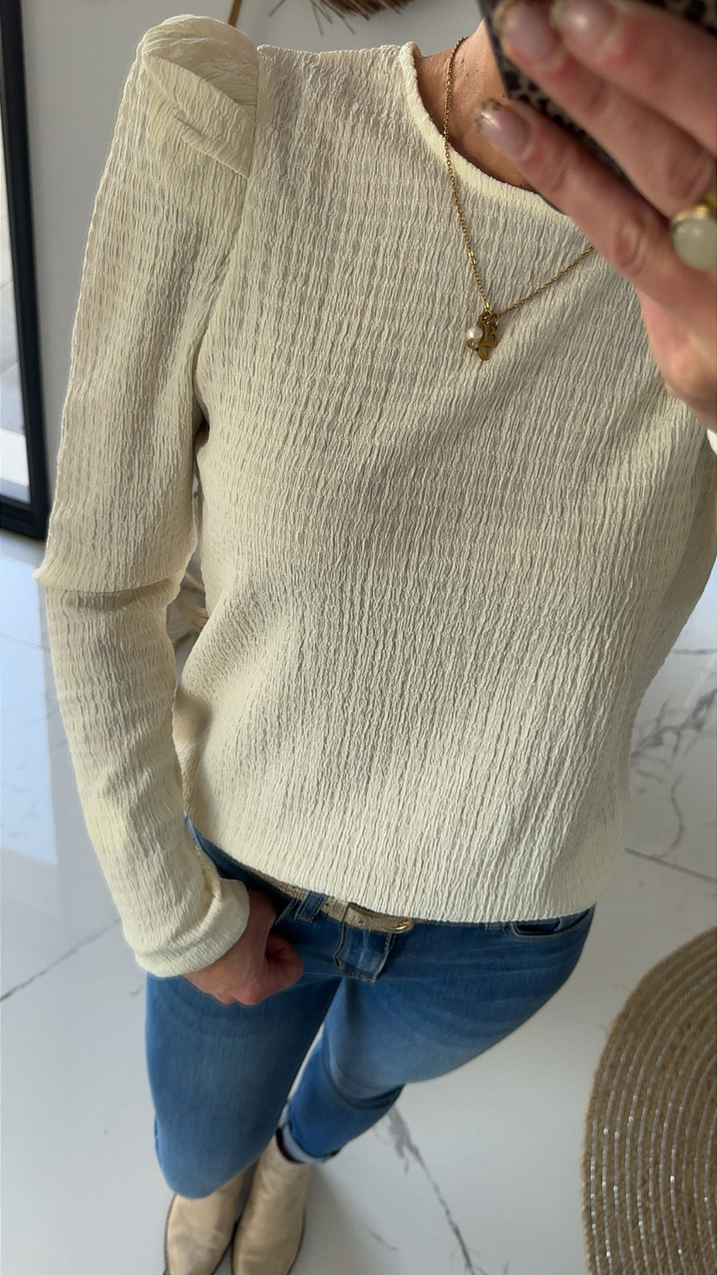 T-shirt blanc cassé
